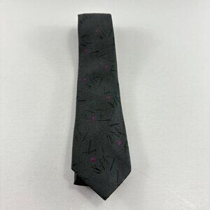 Magnum Black / Pink Men's Skinny Tie 2 1/2" x 55" Vintage